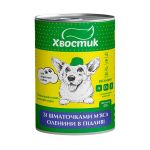 Хвостик Вологий корм для дорослих собак зі шматочками м’яса оленини в підливі